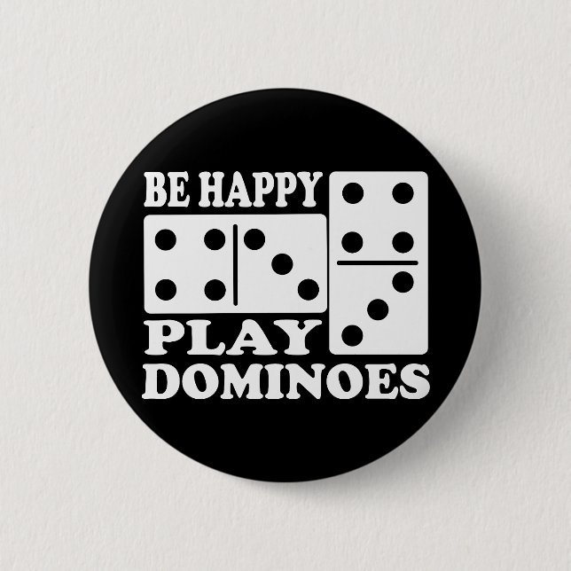 play dominoes Domino for player game gift idea 6 Cm Round Badge (Front)