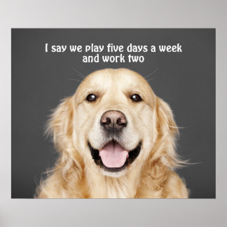 PLAY FIVE DAYS A WEEK POSTER