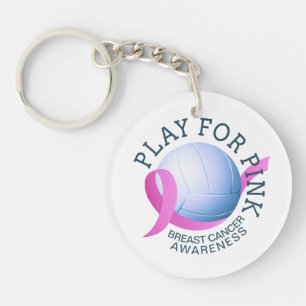 Play For Pink Breast Cancer Awareness Keychain