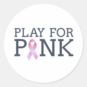 Play For Pink Breast Cancer Awareness Sticker