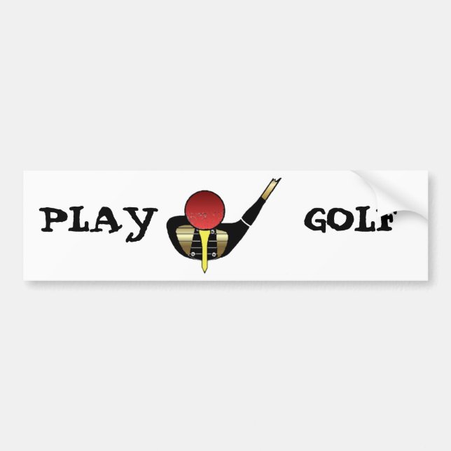 Play Golf Bumper Sticker (Front)