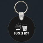 Play Golf Drink Beer Bucket List Funny Design  Key Ring<br><div class="desc">Play Golf Drink Beer Bucket List Funny Design</div>
