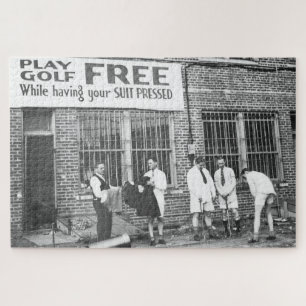 Play Golf Free (While Having Your Suit Pressed) Jigsaw Puzzle