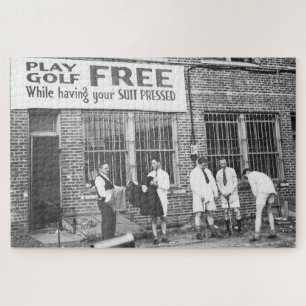 Play Golf Free (While Having Your Suit Pressed) Jigsaw Puzzle