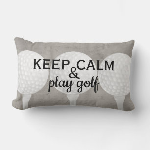 play golf quote for golfers grey and white lumbar cushion