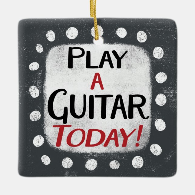 Play Guitar Today Ornament (Front)