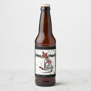 Play Hard, name and style Beer Bottle Label
