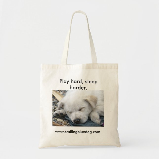 Play hard, sleep harder tote bag (Front)