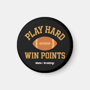 Play Hard, Win Points  Retro Game Day Sports  Magnet