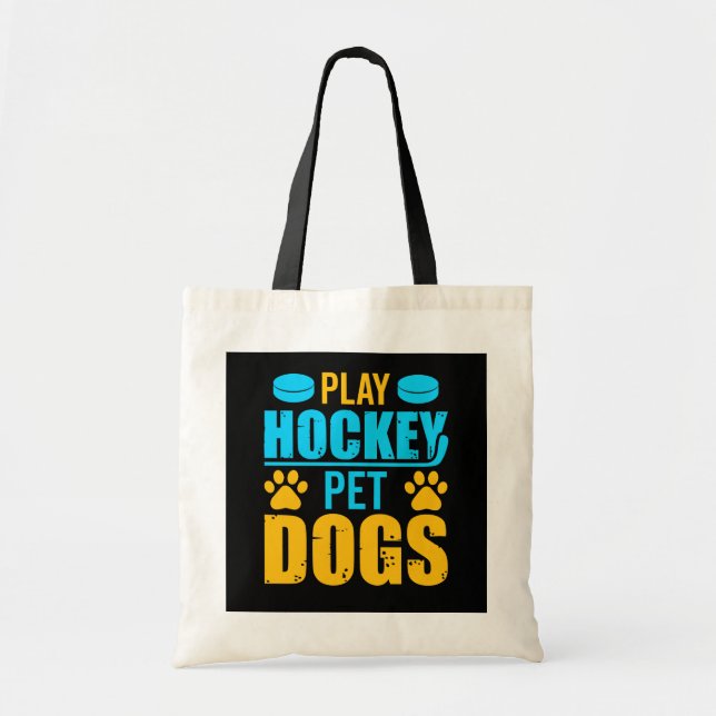 Play Hockey Pet Dogs Tote Bag (Front)