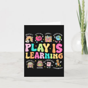 Play Is Learning Teacher First Day Of School Back Card