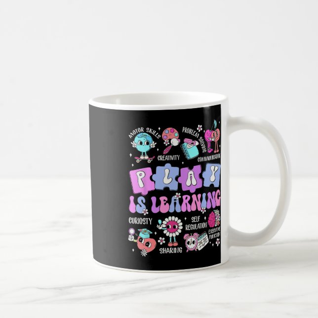 Play Is Learning Teacher First Day Of School Back  Coffee Mug (Right)