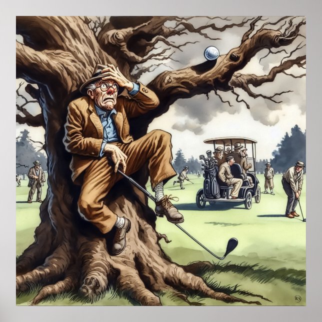 Play It Where It Lies - Golf Art Print (Front)