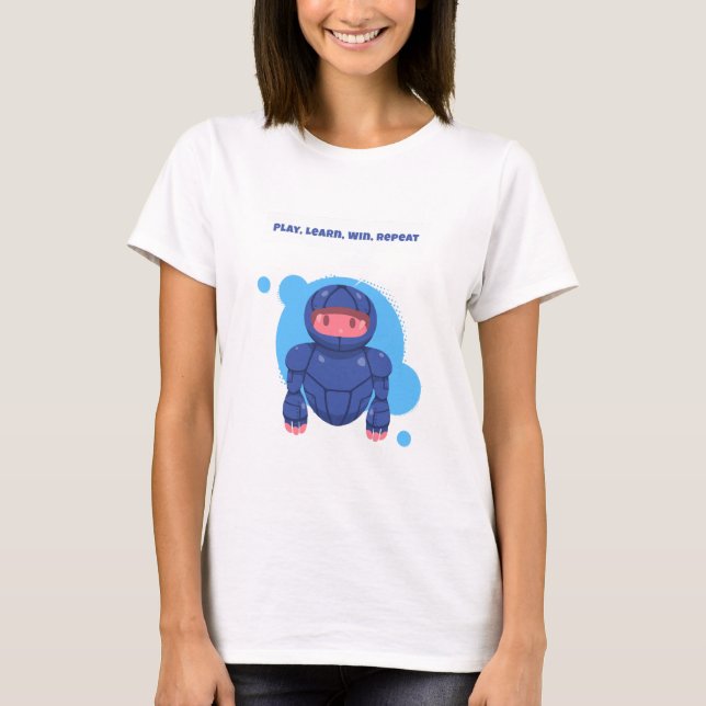 Play, Learn, Win, Repeat Stem Game T-Shirt (Front)