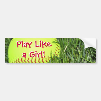 Play Like a Girl Bumper Sticker