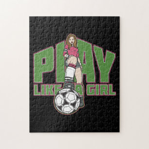 Play Like a Girl Soccer Jigsaw Puzzle