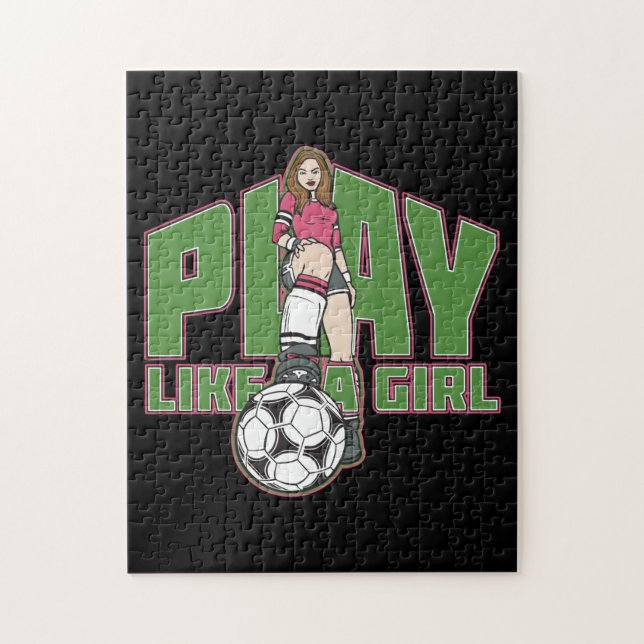 Play Like a Girl Soccer Jigsaw Puzzle (Vertical)