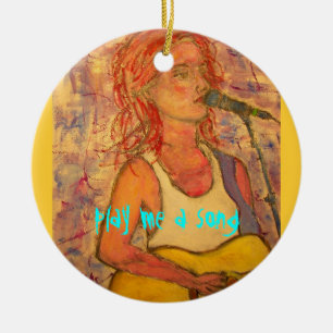 play me a song ceramic tree decoration