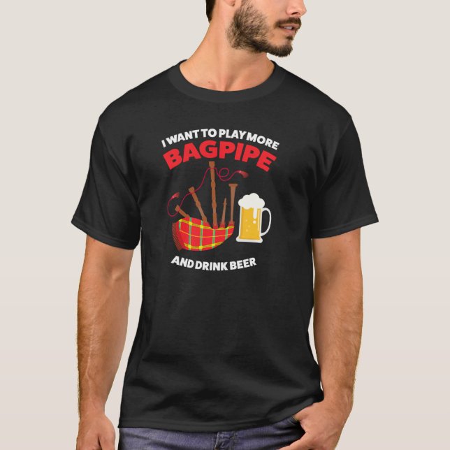 Play More Bagpipe And Drink Beer Bagpipes Pullover (Front)