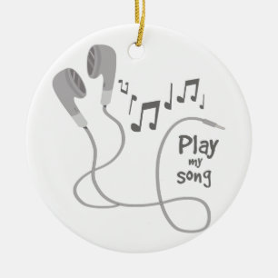 Play My Song Ceramic Ornament