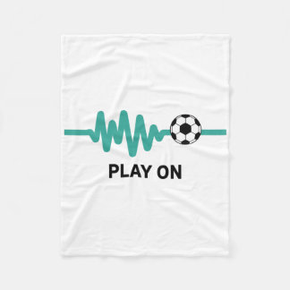 Play On Soccer Heartbeat Enthusiast  Fleece Blanket