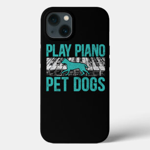 Play Piano Pet Dogs Musician Musical Instrument Pi iPhone 13 Case