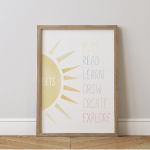 Play Read Learn Grow Create Explore Poster