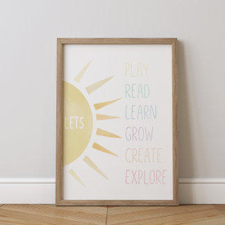 Play Read Learn Grow Create Explore Poster