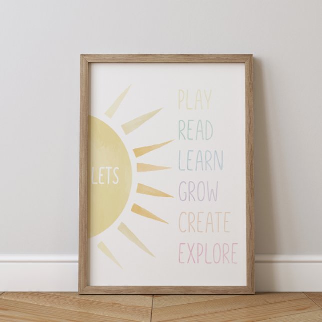 Play Read Learn Grow Create Explore Poster (Creator Uploaded)