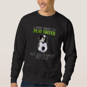 Play Soccer Hang W Dog Japanese Chin Sweatshirt