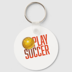 Play Soccer T-Shirt Key Ring