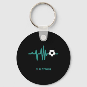 Play Strong Soccer Heartbeat Soccer Ll Key Ring