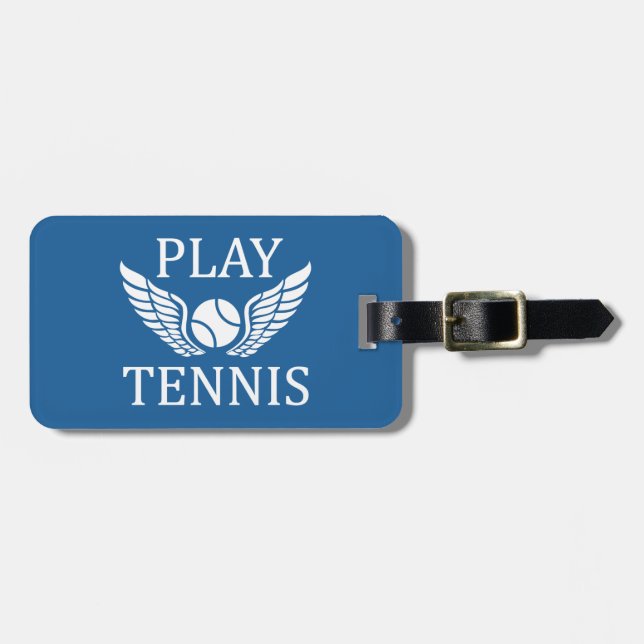 Play tennis luggage tag (Front Horizontal)
