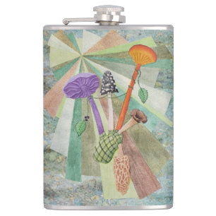 Play that Fungi Music Hip Flask