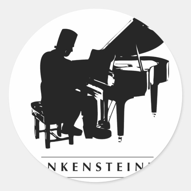Play the Frankensteinway! Classic Round Sticker (Front)