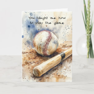 Play the Game Baseball Father's Day Greeting Card