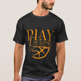 Play The Game Basketball Abstract Sports Tee