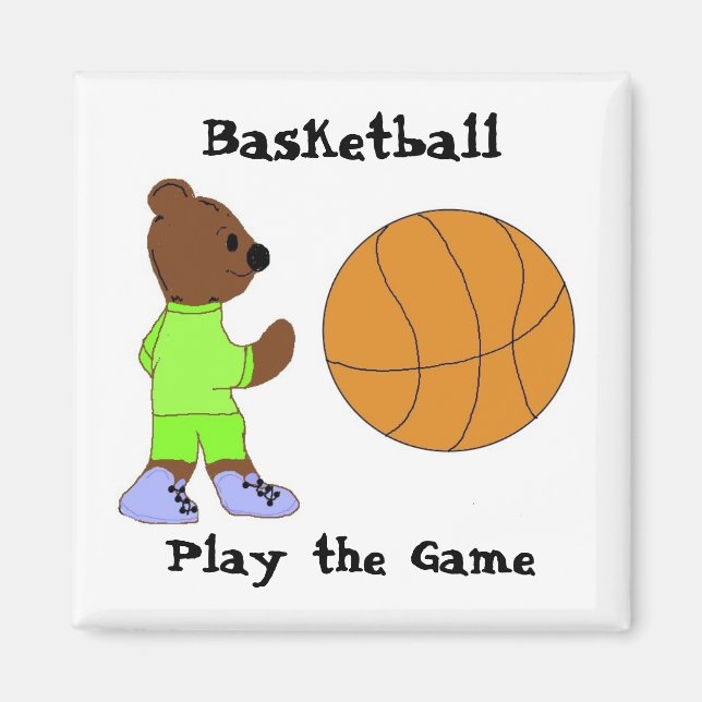 Play the Game, Basketball Magnet (Front)