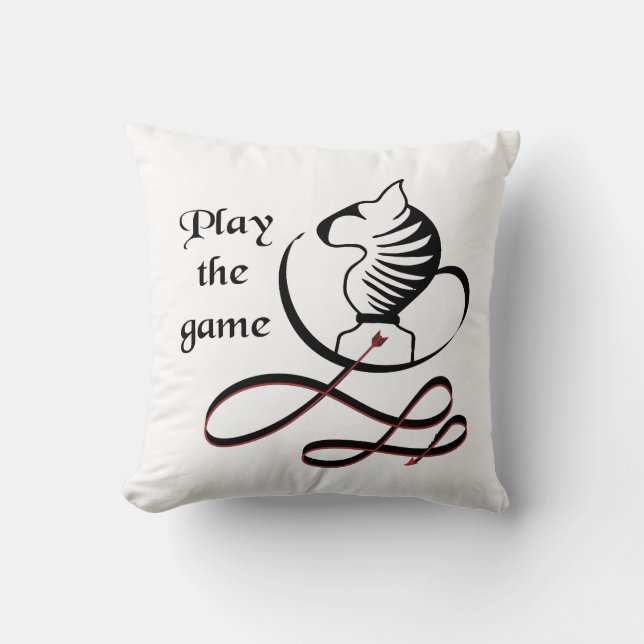 Play the GAME Bull Terrier Cushion (Front)