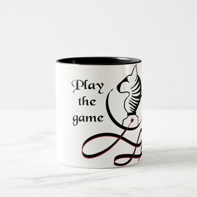 Play the GAME Bull Terrier Two-Tone Coffee Mug (Center)