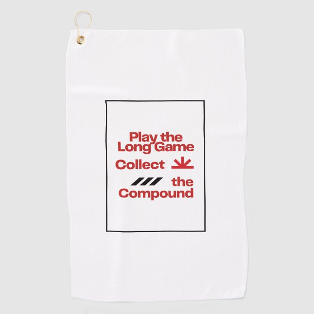 Play the Long Game Golf Towel (Front)
