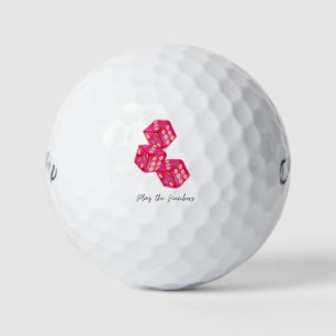 'Play The Numbers' Success Dice Motivational Golf Balls