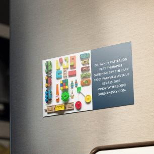 Play Therapist Child Psychologist Counselor Toys Magnetic Business Card