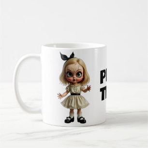 PLAY TIME Horror Scary Doll Novelty   Coffee Mug