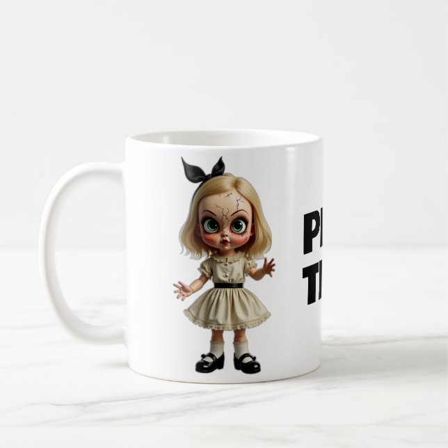 PLAY TIME Horror Scary Doll Novelty   Coffee Mug (Left)