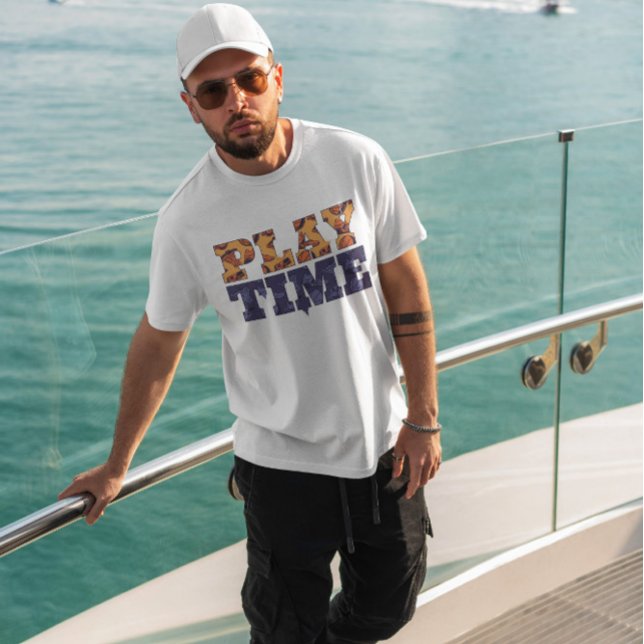 Play Time Text Pattern T-Shirt (Creator Uploaded)