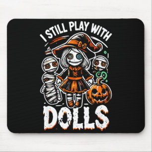 Play with dolls creepy voodoo doll spooky lovers mouse pad
