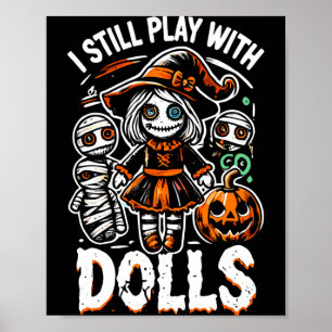 Play with dolls creepy voodoo doll spooky lovers poster