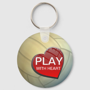 Play With Heart Volleyball Keychain
