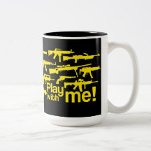 Play with me! mug - black-yellow